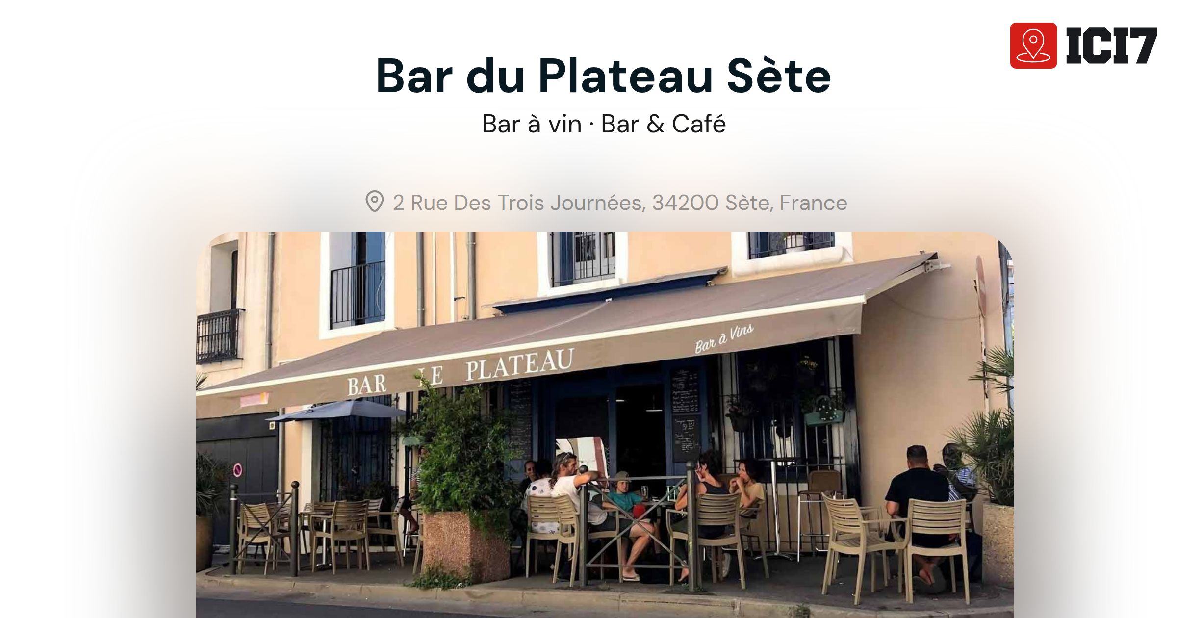 Bar Du Plateau à Sète