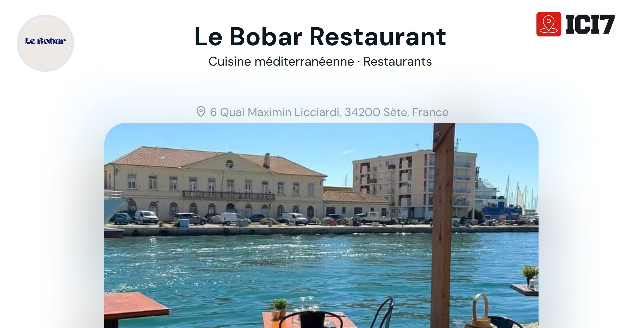 Le Bobar Restaurant - Ici7.fr